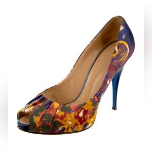 Giuseppe Zanotti Satin Printed Pumps